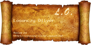 Losonczy Olivér névjegykártya