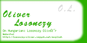 oliver losonczy business card